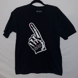 RK BLK skeleton hand t-shirt, size Medium